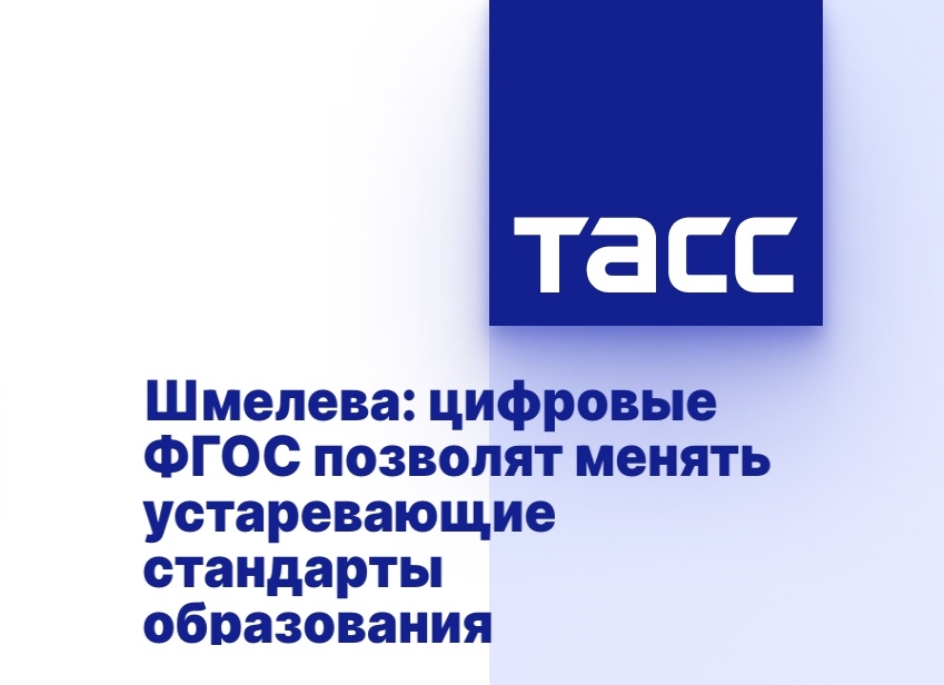 Шмелева: цифровые ФГОС позволят менять устаревающие стандарты образования